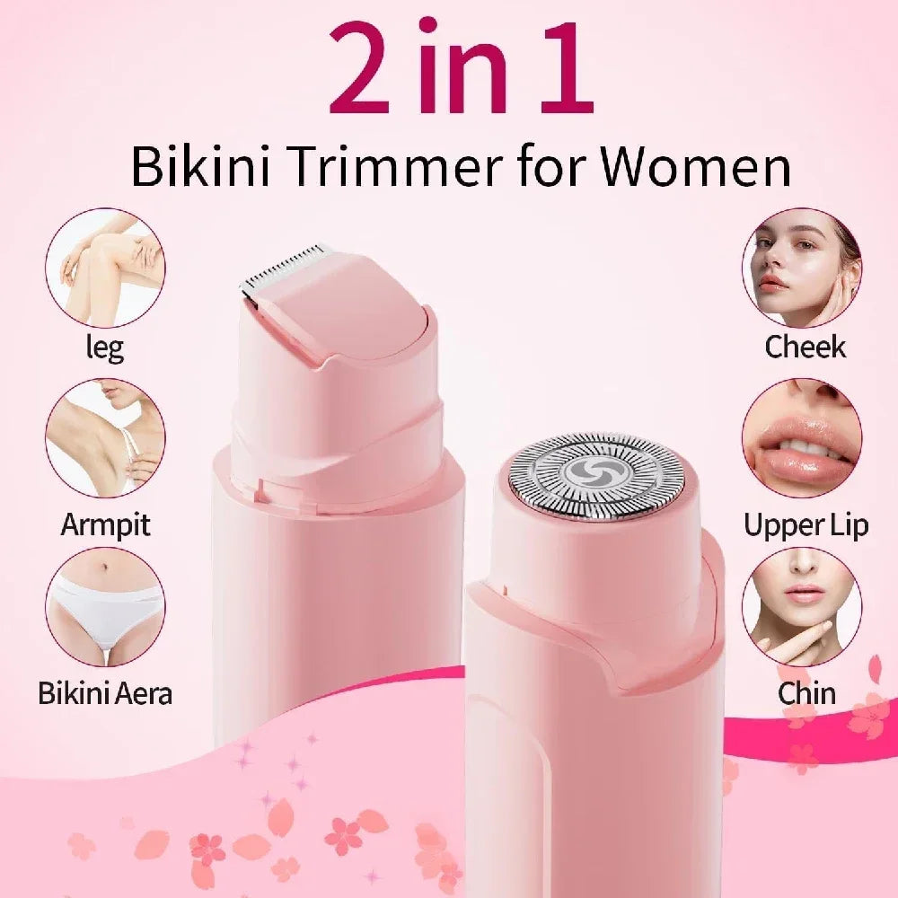 Waterproof Rechargeable Women's Bikini Trimmer Dual Head