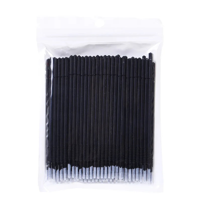 100pcs Microbrush Eyelash Extension Applicator Brushes Lash Applicator Brush PRIMED 100pcs black
