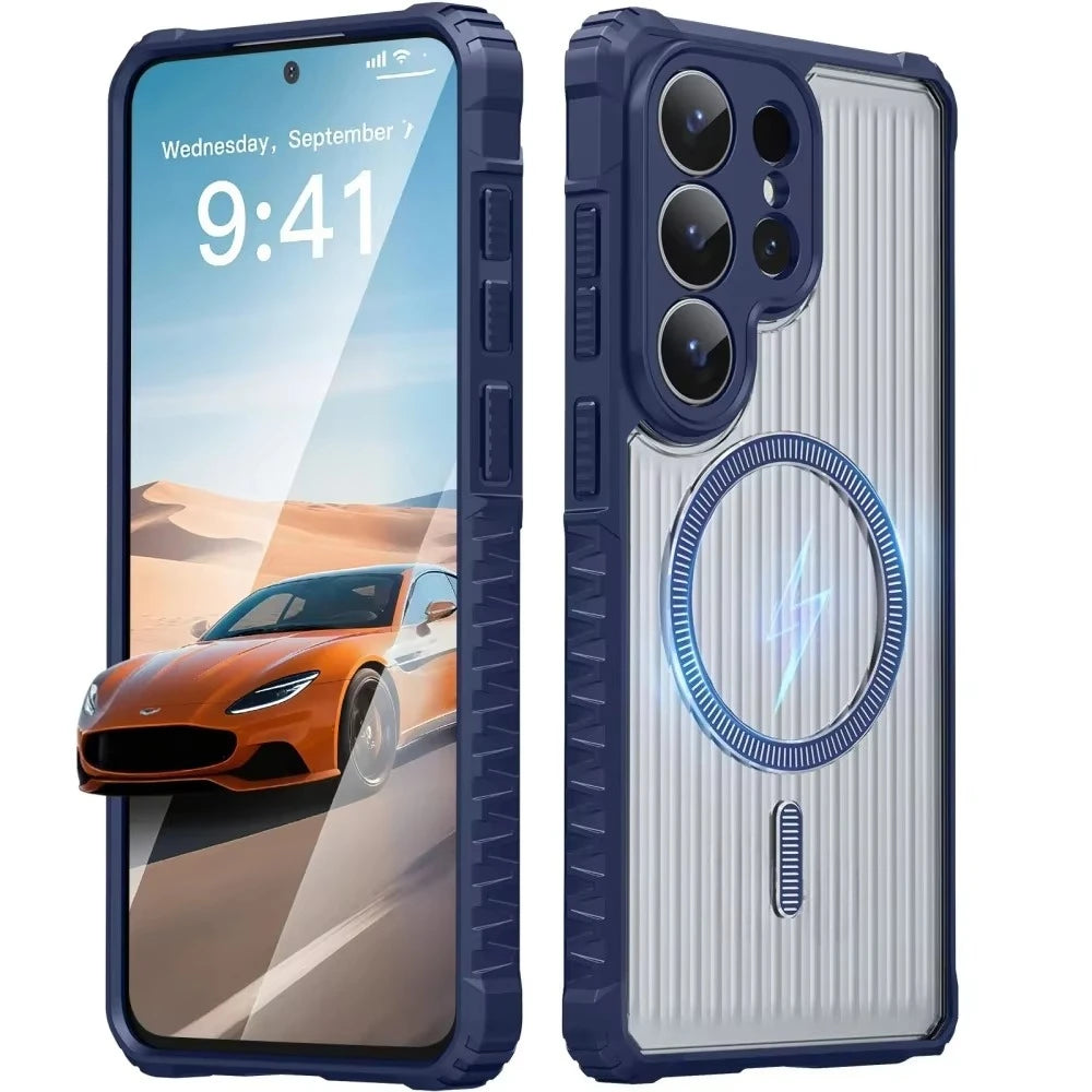 Transparent Magnetic Samsung Galaxy Case – MagSafe Shockproof
