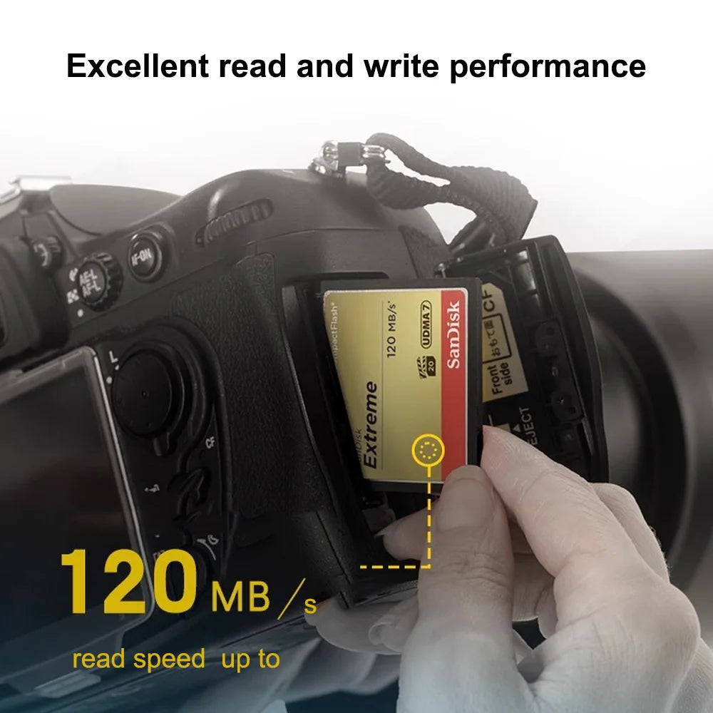 SanDisk Extreme CF Card 32/64/128GB 120MB/s UDMA7 DSLR CompactFlash Memory Card PRIMED