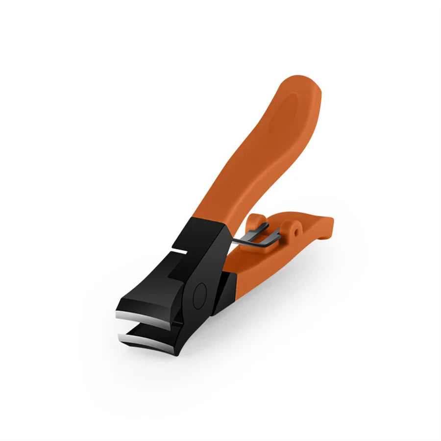 Stainless Steel Nail Clipper – Sharp Fingernail & Toenail Cutter Nail Clipper PRIMED Orange Big Wide 070