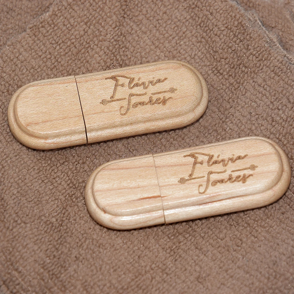 Wooden USB Flash Drive Custom Logo Bulk 4GB–64GB | 10/20/50 Pack USB Flash Drive PRIMED