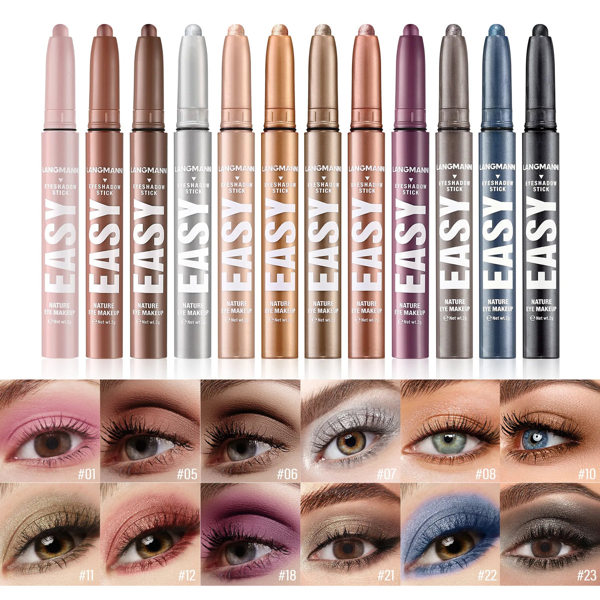 Smoky Rose Purple Eyeshadow Stick – Glitter Shimmer & Matte