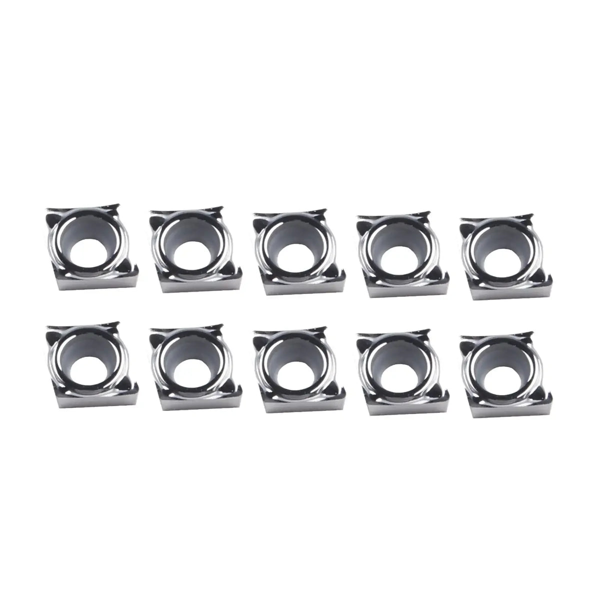 10-Pack CCGT060202-AK Carbide Turning Inserts for Aluminum Carbide Turning Inserts PRIMED