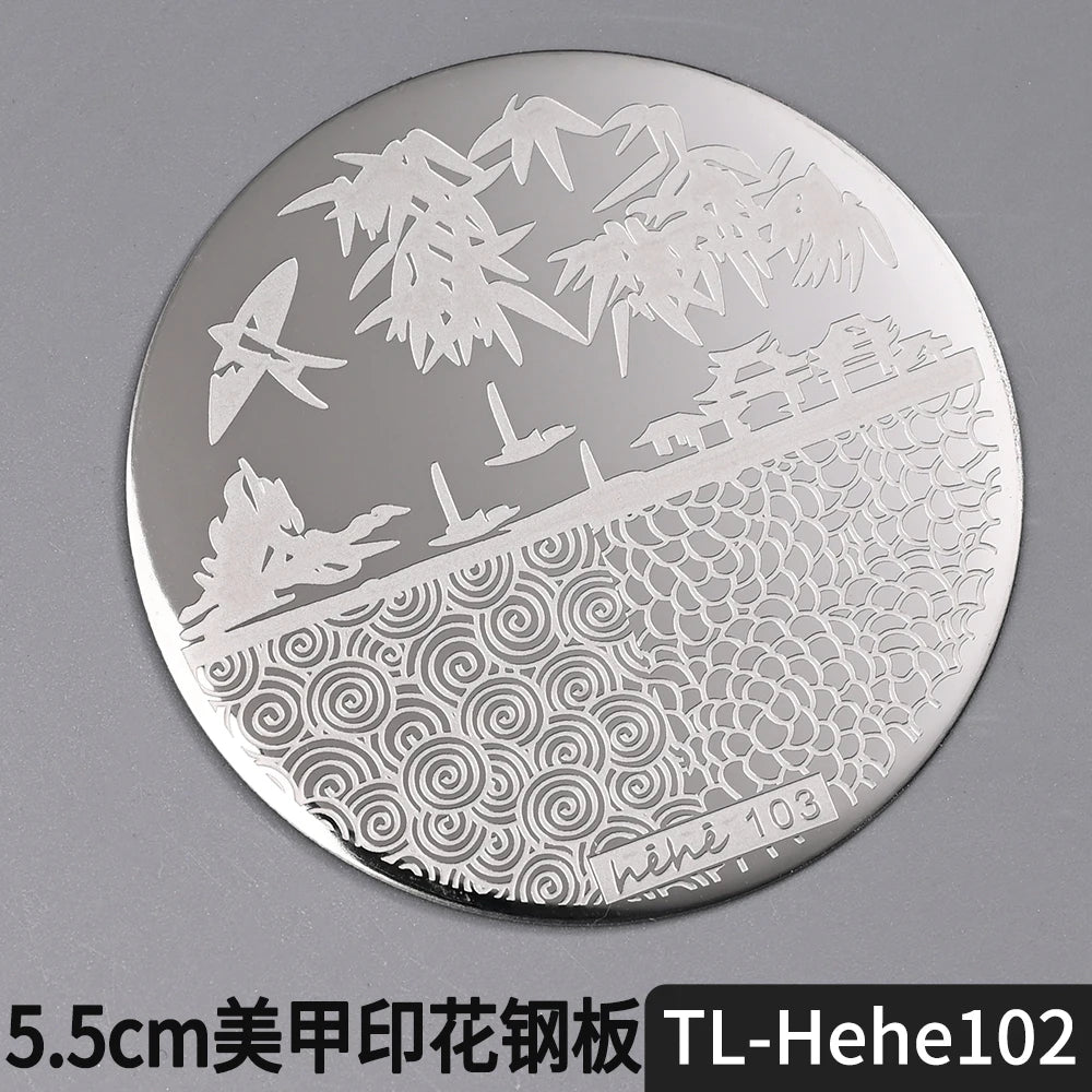 Nail Stamping Plate 5.5cm – Butterfly Flower Lace Stencil