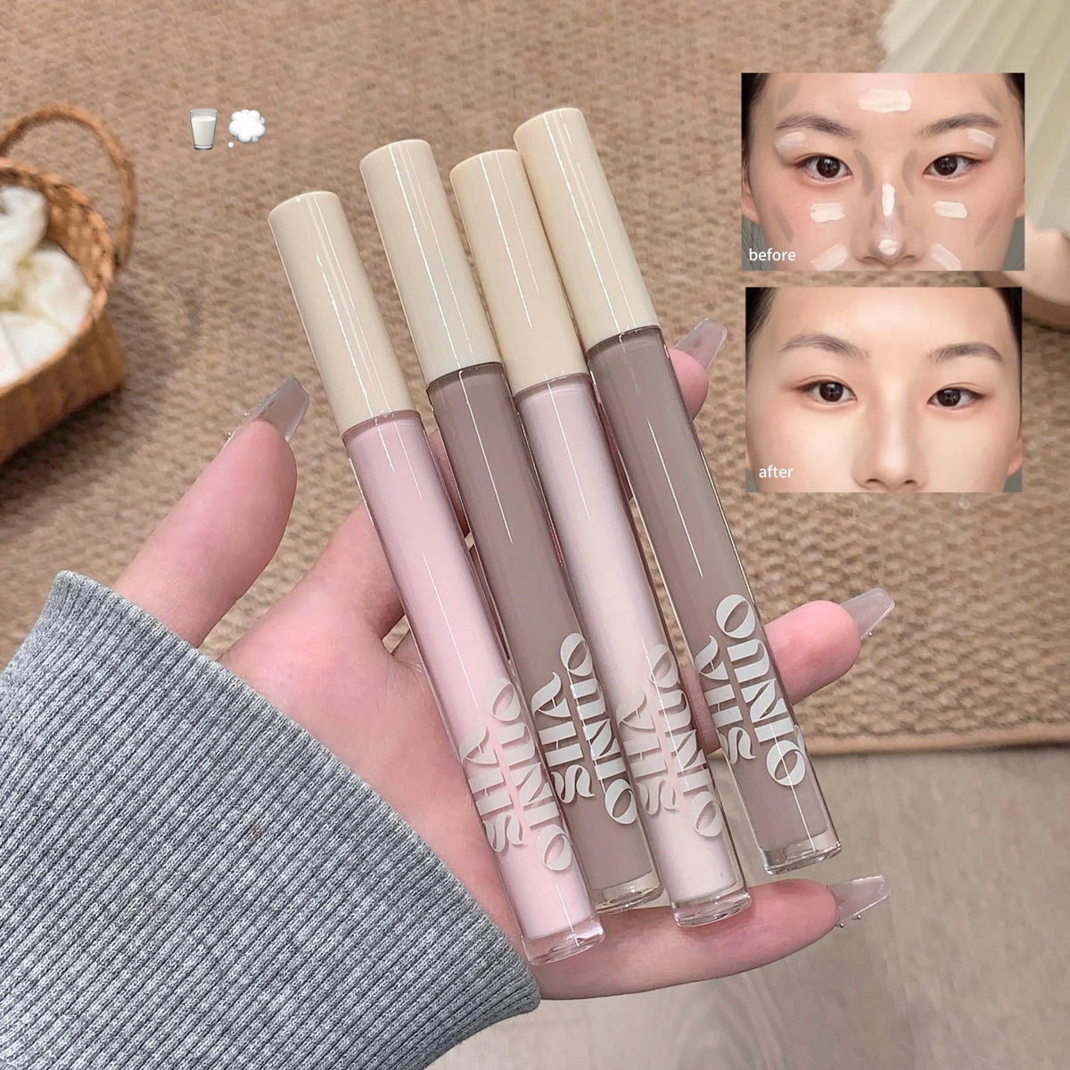 SHAQINUO Liquid Contour Stick – Concealer & Nose Shadow