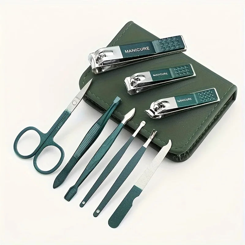 Stainless Steel Manicure Set 6/9Pcs – Nail Clippers & Files Manicure Tool Set PRIMED