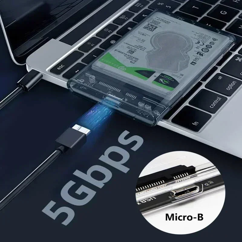 USB 3.0 2.5" SATA SSD HDD Enclosure – 5Gbps, UASP, Up to 4TB HDD Enclosure PRIMED
