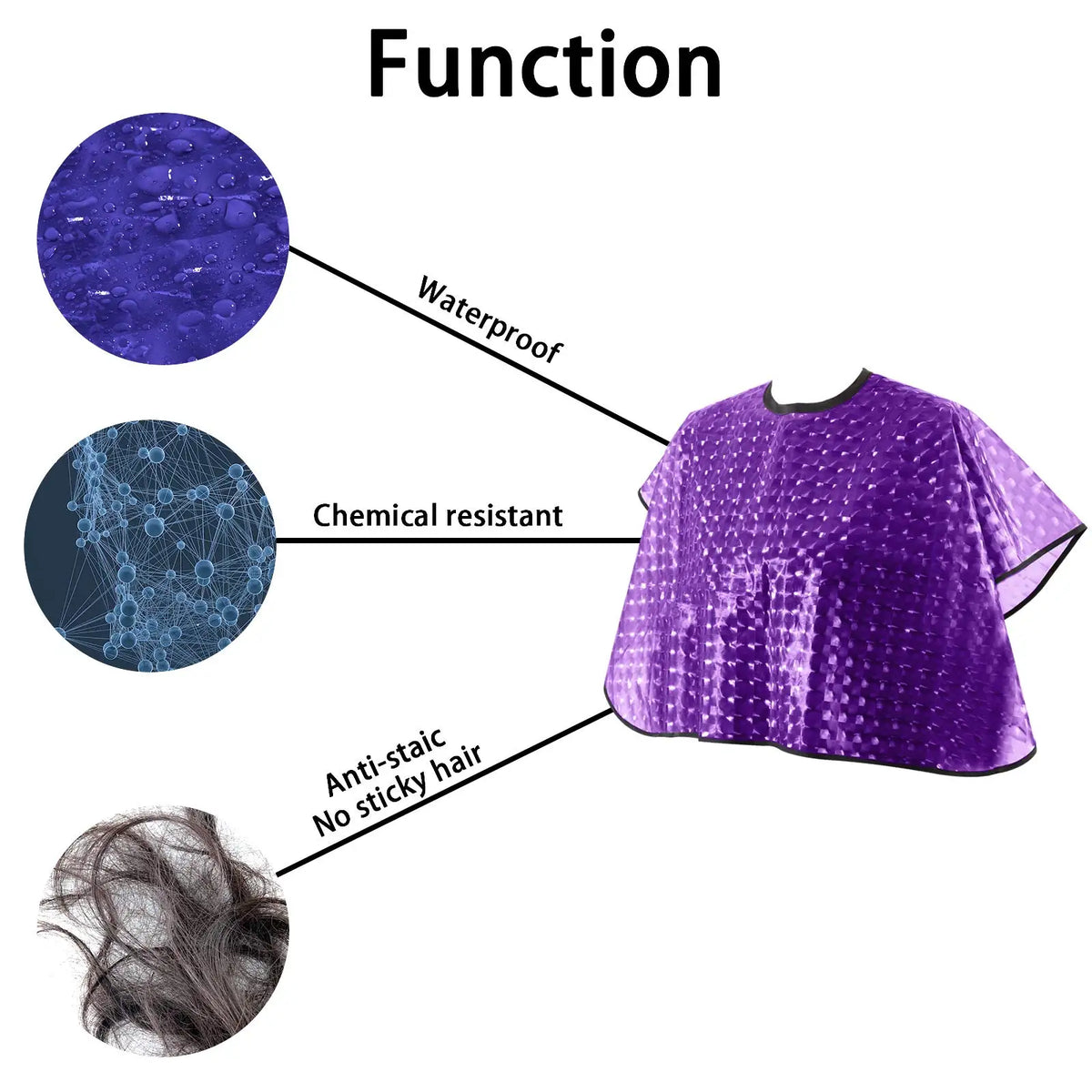 Waterproof Hairdressing Cape for Hair Dye & Haircuts