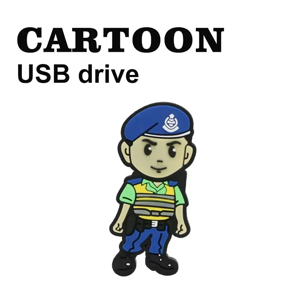 Fireman Fire Truck USB Flash Drive 8GB–128GB | Novelty Pen Drive Novelty USB Flash Drive PRIMED 4GB Style8