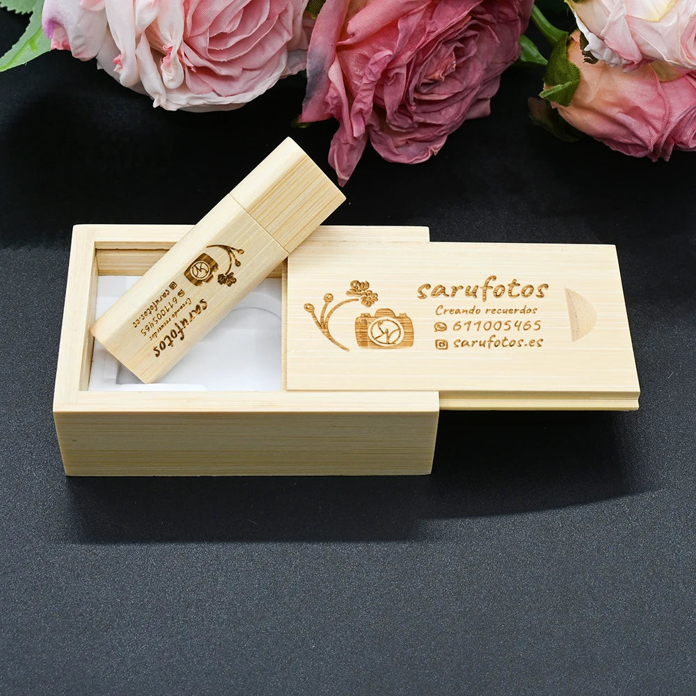 Wooden USB Flash Drive 4GB–64GB | Free Custom Logo Gift USB Flash Drive PRIMED