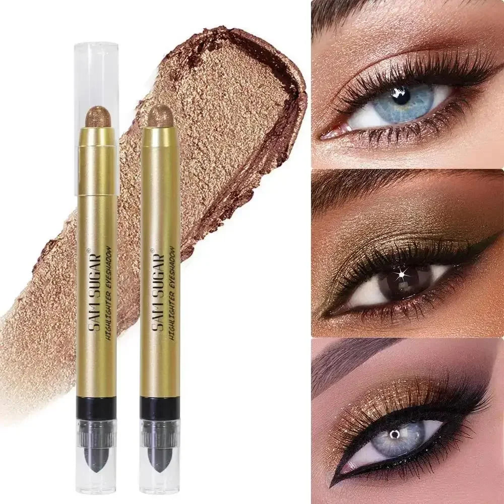 SAM SUGAR 2-in-1 Shimmer Eyeshadow Highlighter Dual Tip Pen
