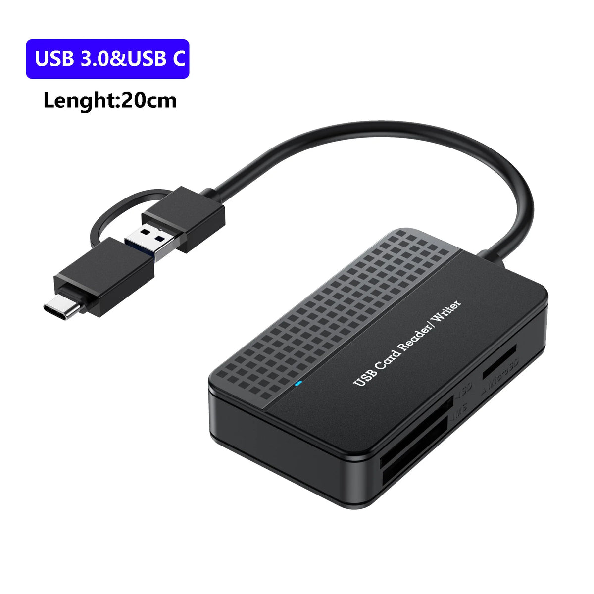 UTHAI SA08 All-in-One Type-C Card Reader – SD TF CF Micro SD USB Card Reader PRIMED
