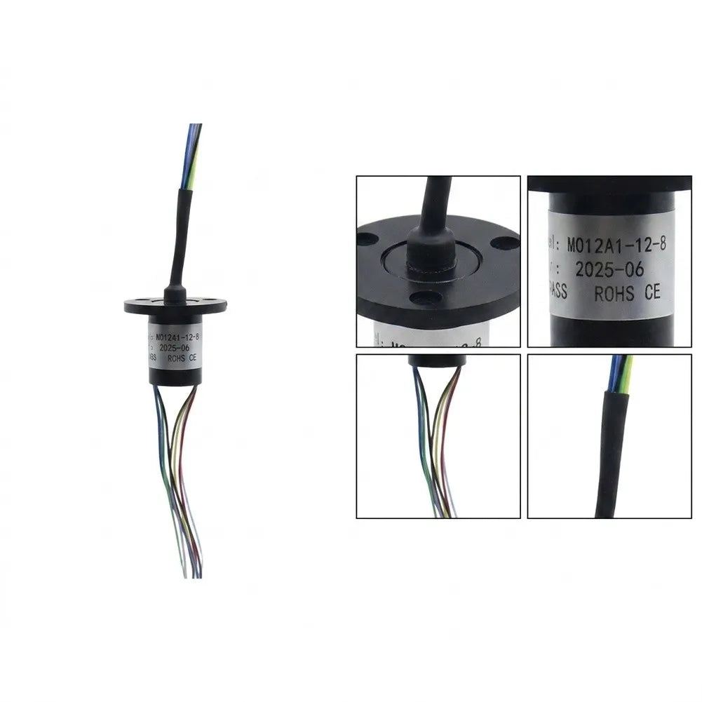 Slip Ring Rotary Coupler 2/4/6/8 Channel 2A 12.5mm Diameter Rotary Slip Ring PRIMED