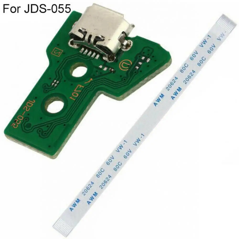 PS4 Controller USB Charging Port Board 12Pin Flex JDS-030/040/055 Controller Repair Part PRIMED for JDS055