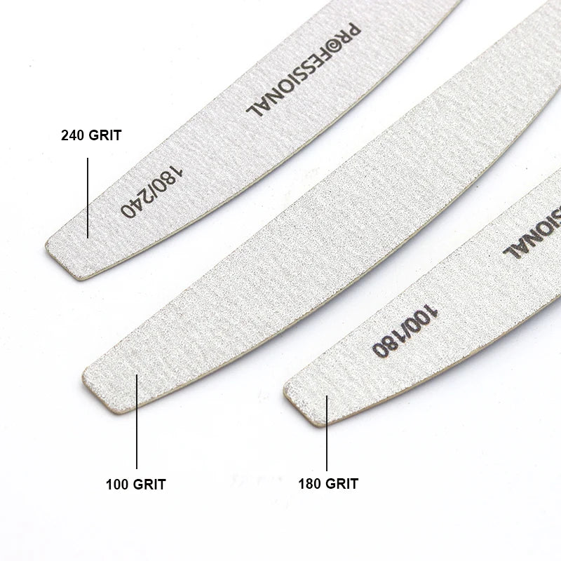 Professional Wooden Nail Files 50/100Pcs | 100/180 & 180/240 Grit
