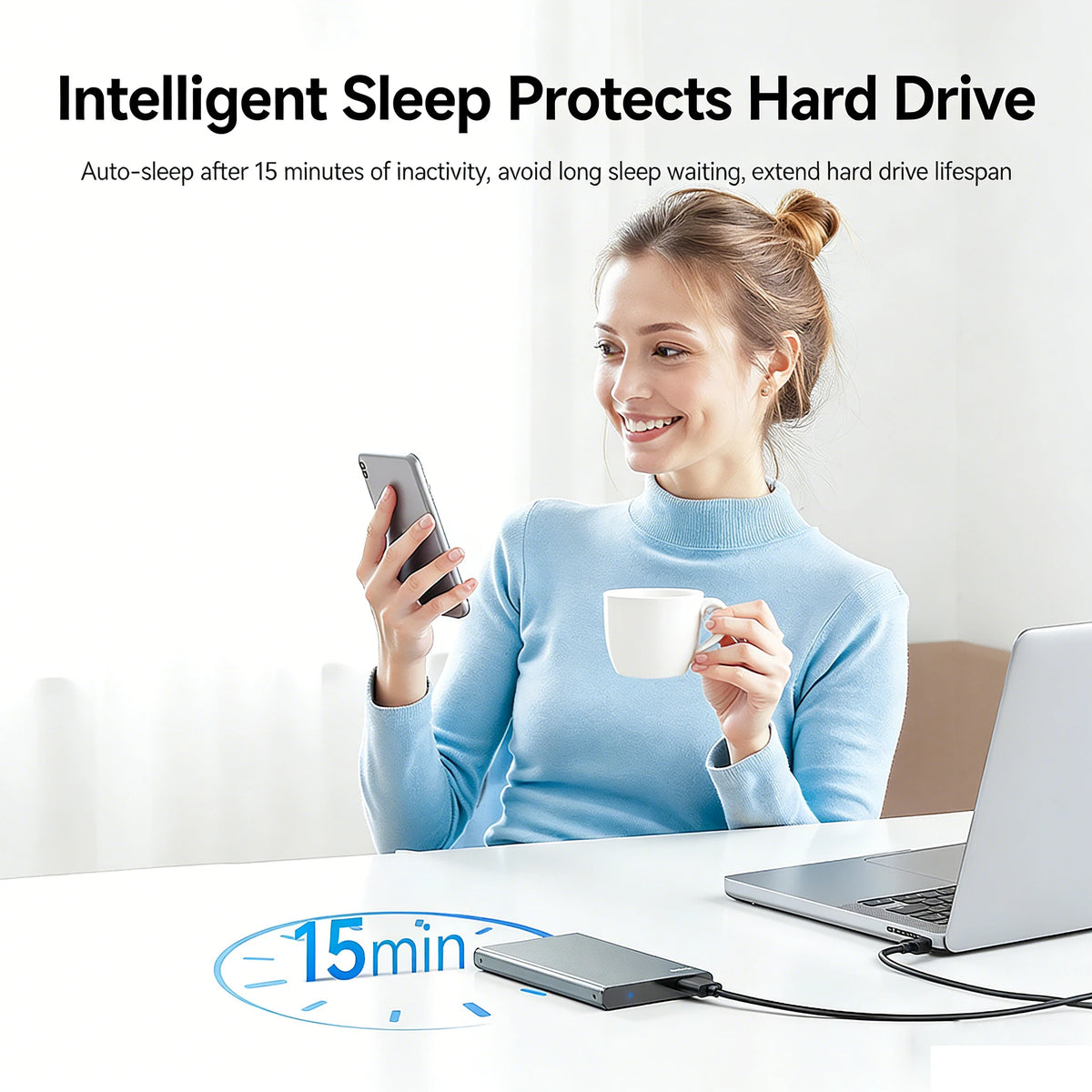 2.5" Aluminum HDD Enclosure – SATA to USB 3.0, 5Gbps, 4TB HDD Enclosure PRIMED