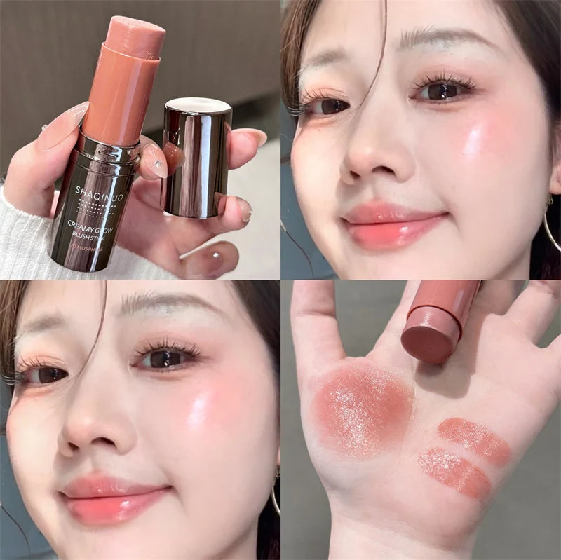 SHAQINUO Velvet Blush Stick – Matte Cream Cheek Tint