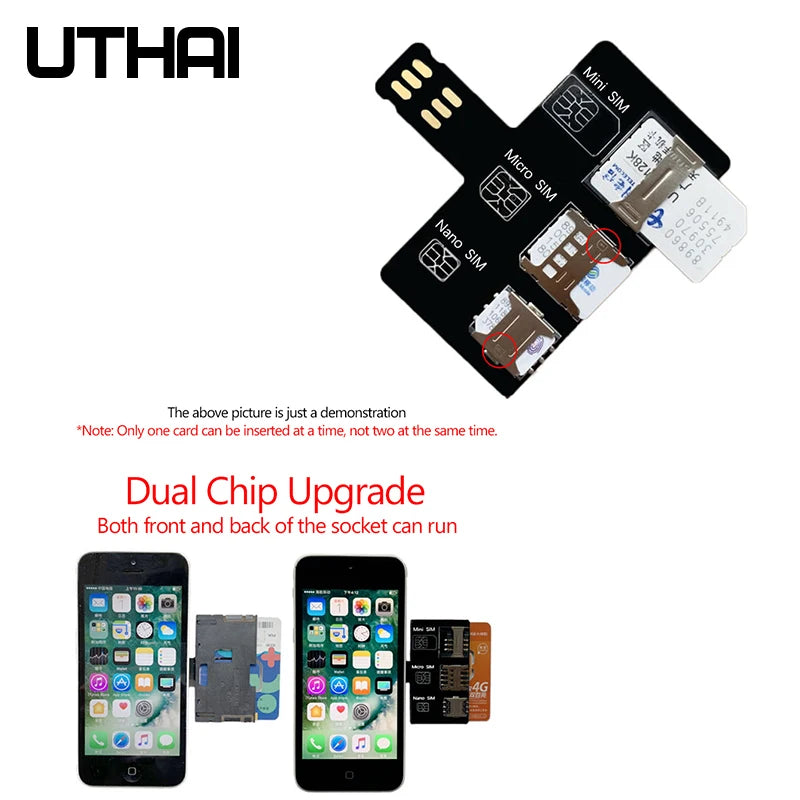 UTHAI T10 iPhone 4-in-1 External SIM Card Adapter & Reader SIM Card Adapter PRIMED