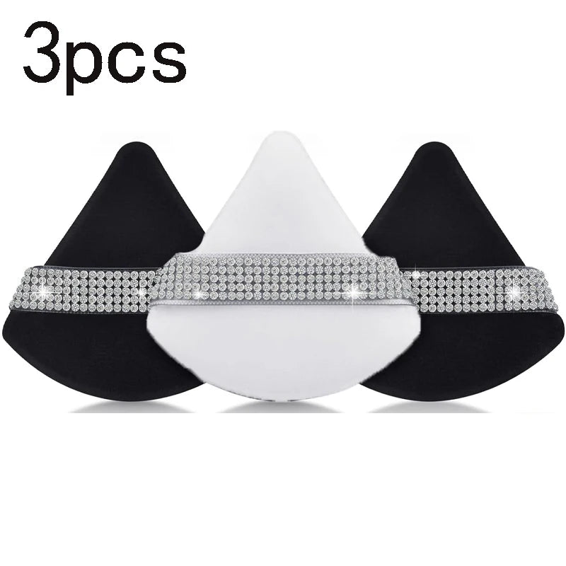 Triangle Velvet Powder Puff Set 3/6 Pcs – Soft Sponge
