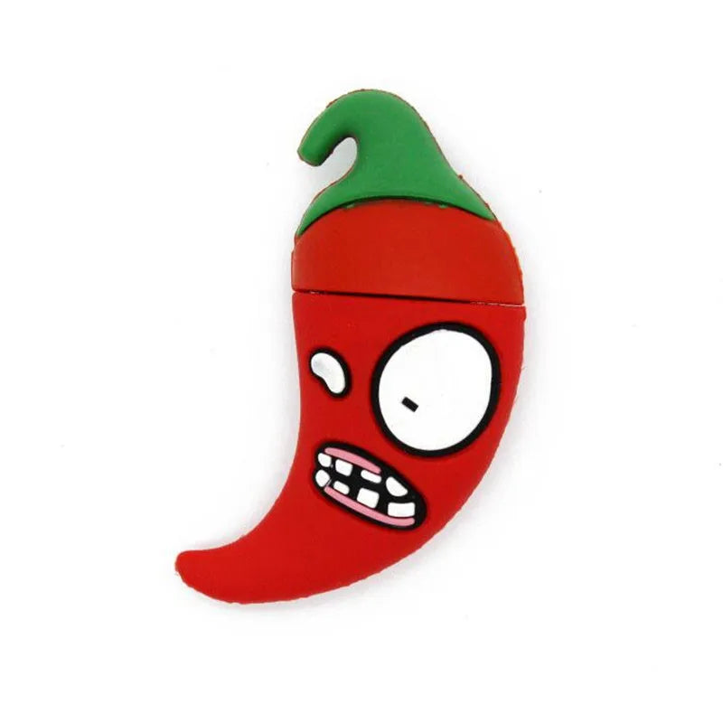 Cute Cartoon USB Flash Drive 16–128GB | Chili &amp; Pineapple Design USB Flash Drive PRIMED black 4GB