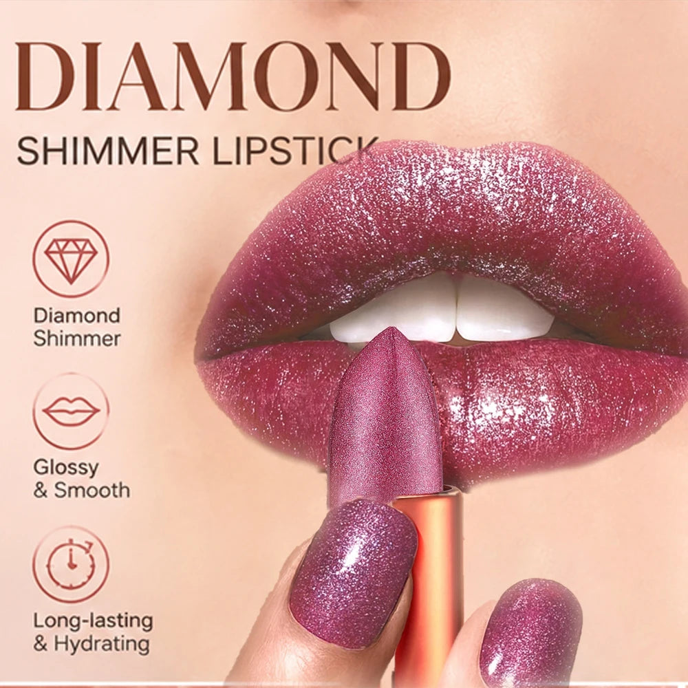 Rose Smoke Velvet Matte Shimmer Lipstick – Long-Lasting