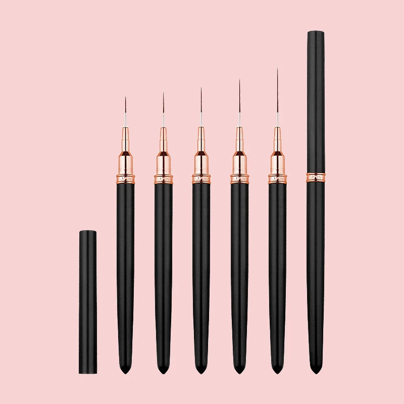 JEARLYU 5Pcs Nail Art Liner Brush Set – Fine Detail Pens
