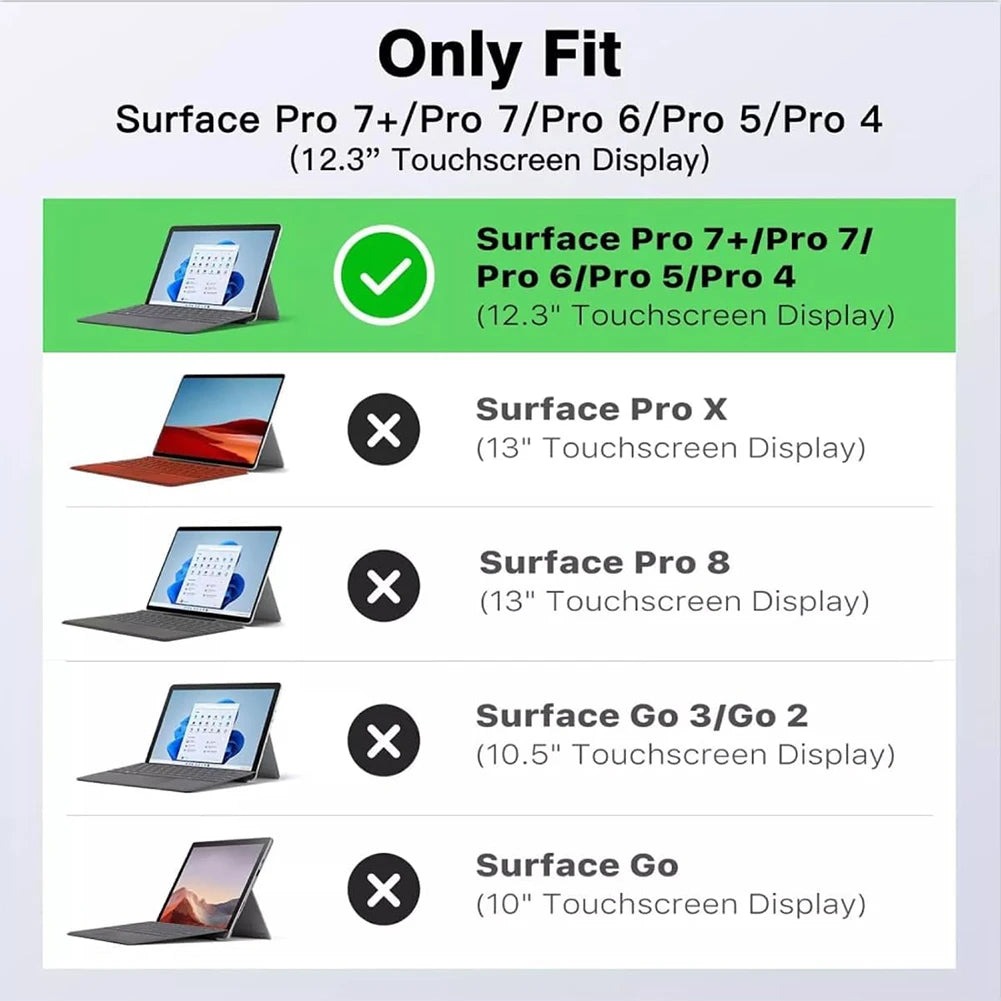 Rugged Case for Surface Pro 4 5 6 7 7 Plus | TPU Hard Cover Tablet Rugged Case PRIMED