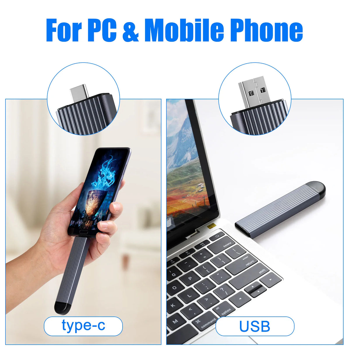 10Gbps M.2 NVMe SSD Enclosure USB-A USB-C Aluminum Case SSD Enclosure PRIMED