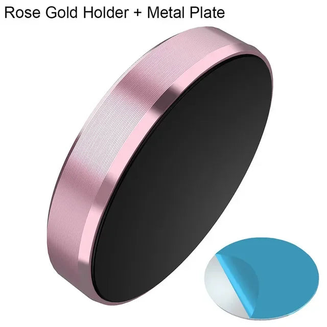 Universal Magnetic Car Phone Mount – Dashboard & Wall Holder Car Phone Mount PRIMED Rose Gold-Fixed
