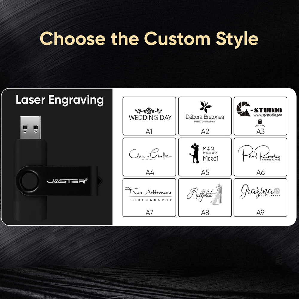 10-Pack Rotatable USB Flash Drives 32GB | Custom Logo Gift USB Flash Drive PRIMED