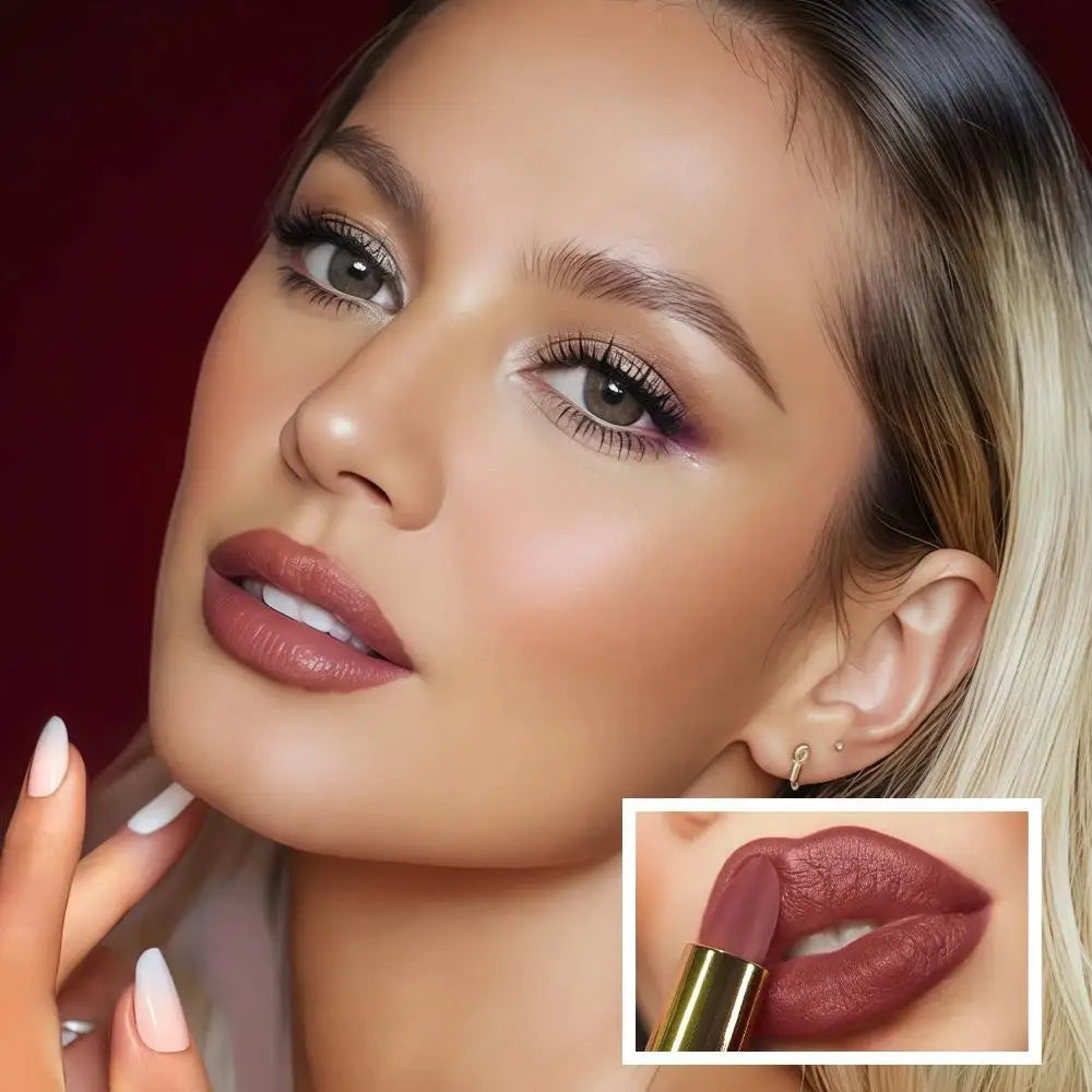 SAM SUGAR Metallic Matte Lipstick – Waterproof Pearlescent Gloss