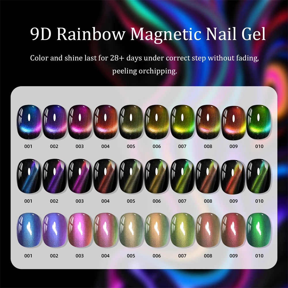 9D Cat Eye Magnetic Nail Polish – No UV Lamp, Quick Dry Magnetic Nail Polish PRIMED