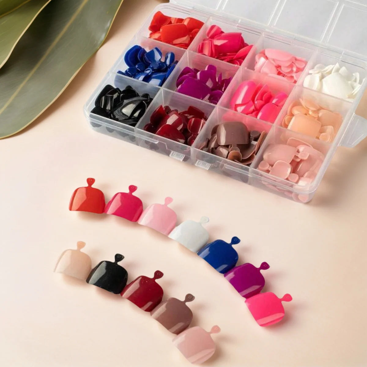 288Pcs Colorful Short Square Press-On False Toenails | MAFANAILS
