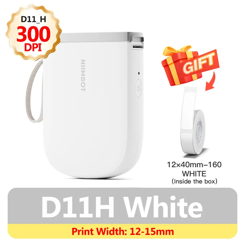 Niimbot D11H 300DPI Bluetooth Thermal Label Printer Portable