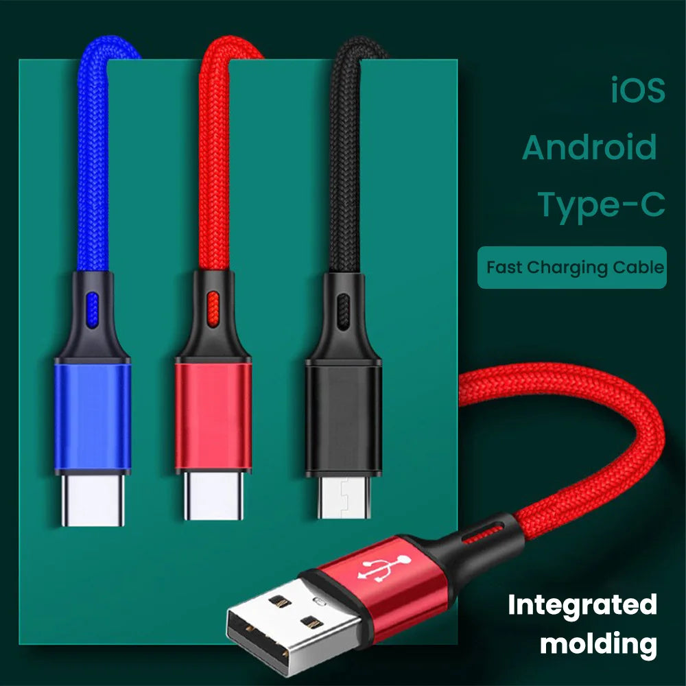 Elough 25cm Short USB Fast Charging Cable – Type-C & Micro USB Charging Cable PRIMED