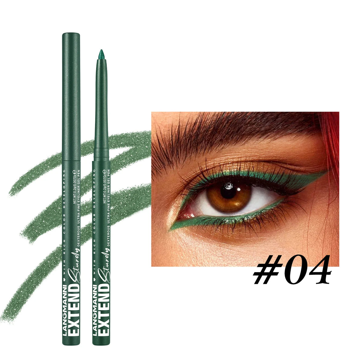 Waterproof Matte & Glitter Gel Eyeliner Pencil – 12 Colors