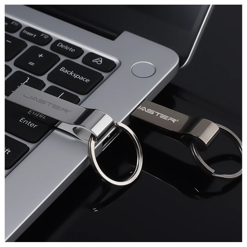 Custom Logo USB Flash Drive 16–128GB Mini Metal Key Ring Gift USB Flash Drive PRIMED