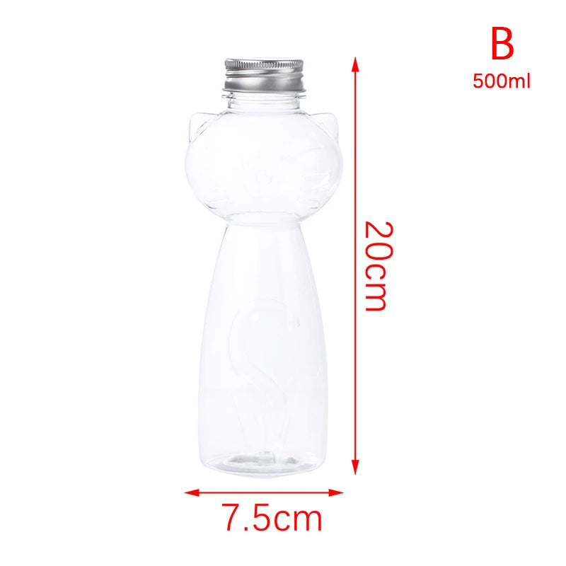 Transparent PET Juice Bottle Sealed Cap 350ml 500ml | Cold Drinks