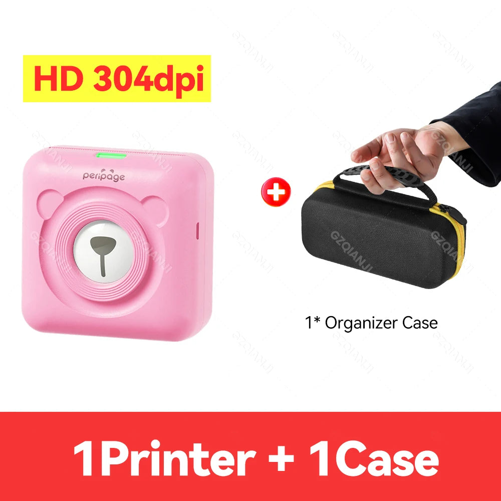 PeriPage A6 Portable Bluetooth Thermal Printer + Carry Bag Portable Thermal Printer PRIMED PK Add 1Case