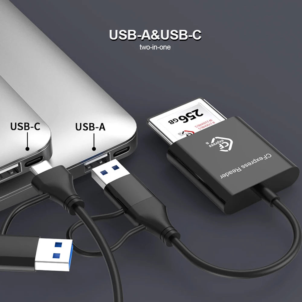 CFexpress Type B Card Reader USB 3.2 Gen 2 – 10Gbps USB-C Memory Card Reader PRIMED