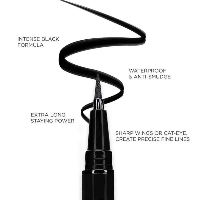 Ultra-Fine Matte Liquid Eyeliner – Waterproof Quick-Dry Black Liquid Eyeliner PRIMED