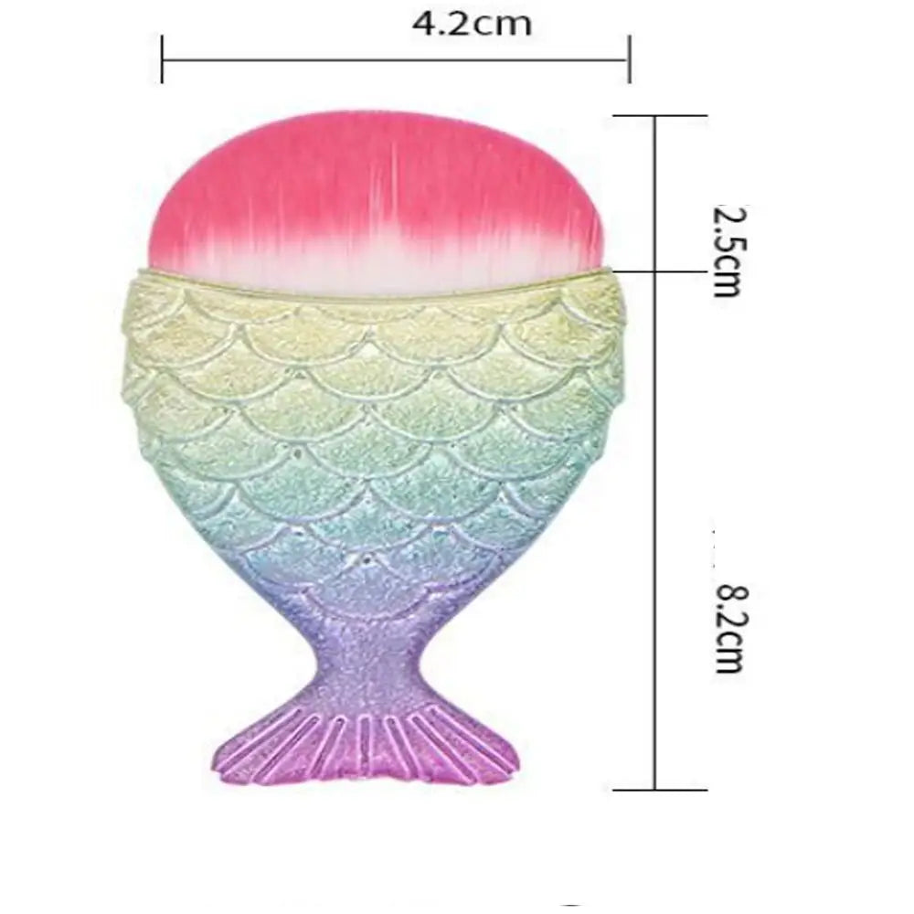 Mermaid Fish Tail Blush Brush – Soft Powder Makeup Brush