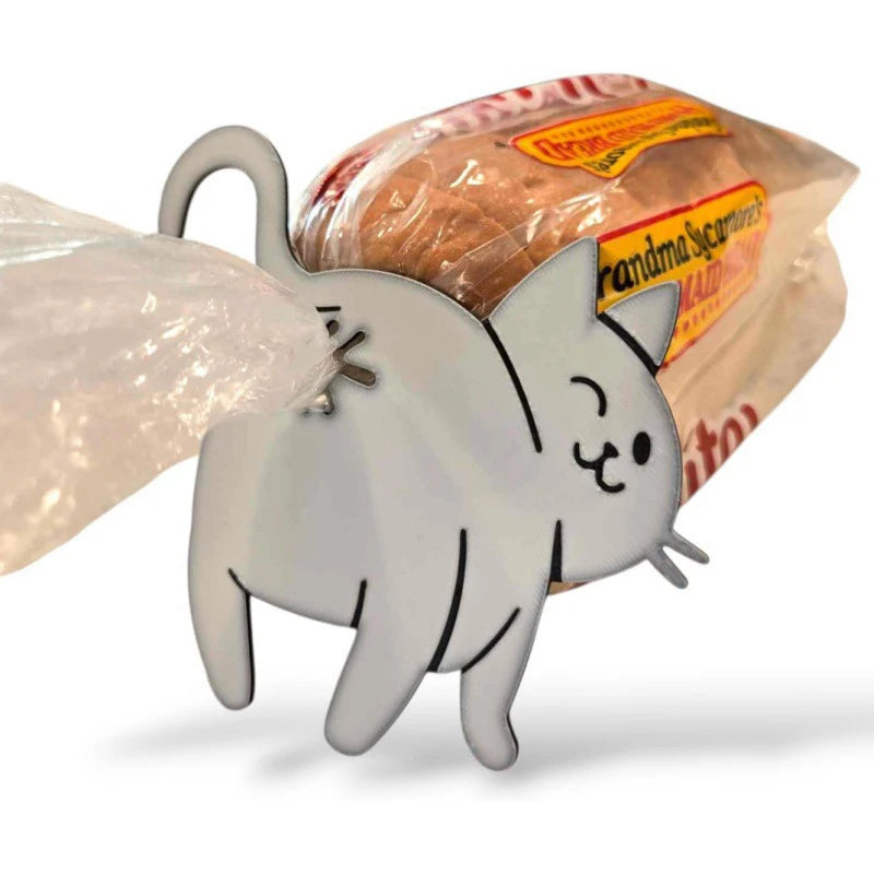 2PCS 3D Cat Butt Bag Clips – Funny Snack & Bread Sealer Novelty Bag Clip PRIMED