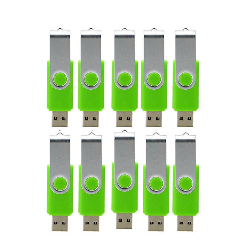 10 Pcs Custom Logo USB Flash Drives 4GB–64GB | Bulk Pen Drives USB Flash Drives PRIMED