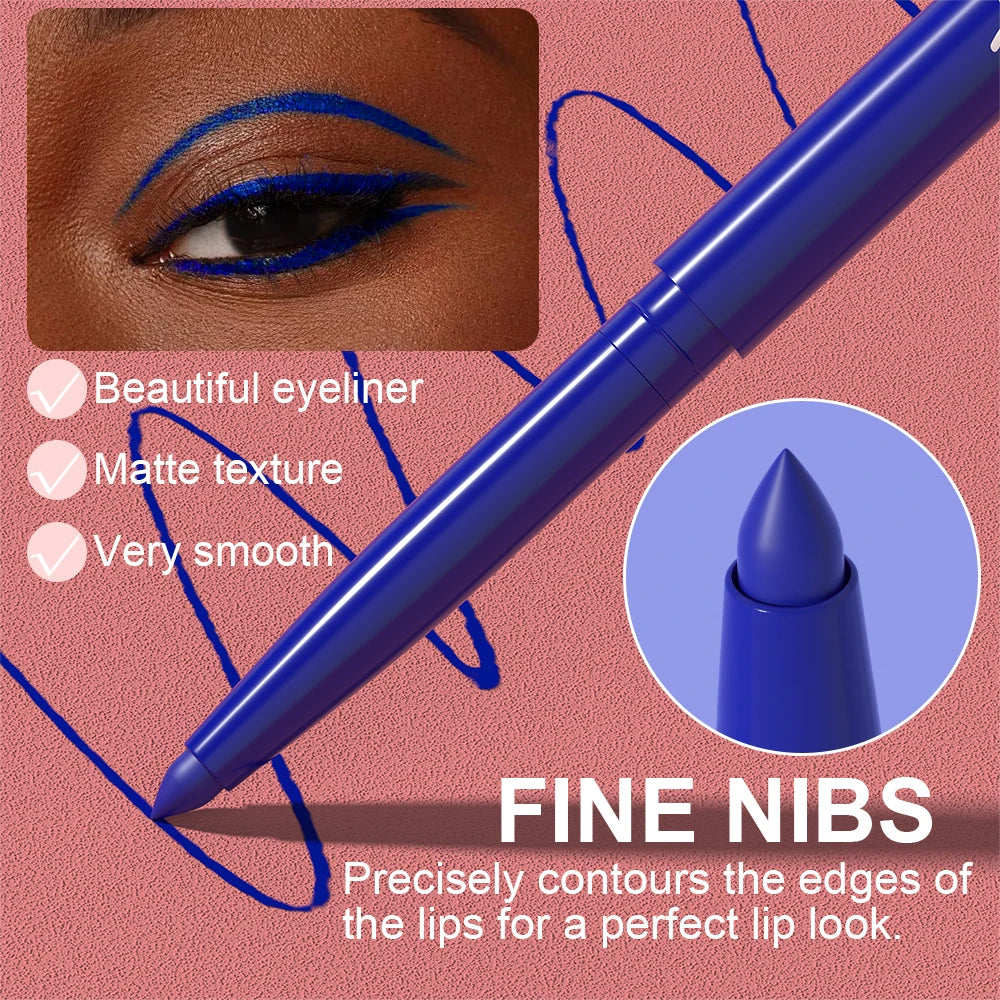 DUNUF Waterproof Matte Gel Eyeliner Pencil – Ultra-Fine Gel Eyeliner Pencil PRIMED