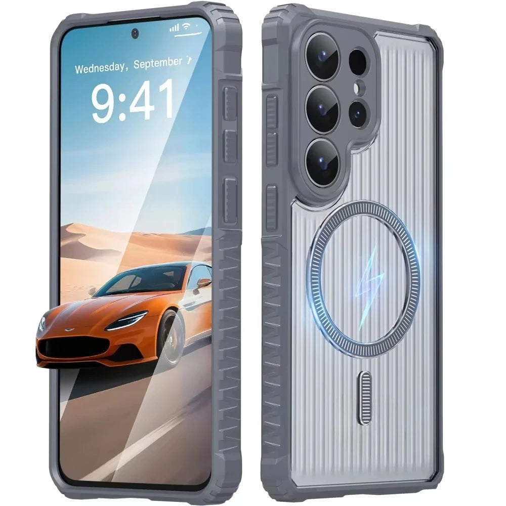 Transparent Magnetic Samsung Galaxy Case – MagSafe Shockproof
