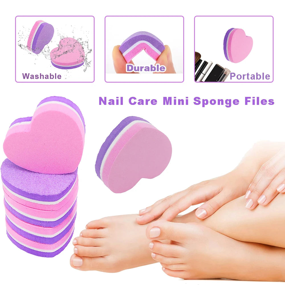 Mini Nail Sponge Buffer Blocks – Buffing Sanding File 10/20/50Pcs Nail Buffer Block PRIMED