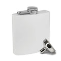 LMETJMA 6oz Stainless Steel Hip Flask with Funnel – Leak Proof Hip Flask PRIMED WHITE