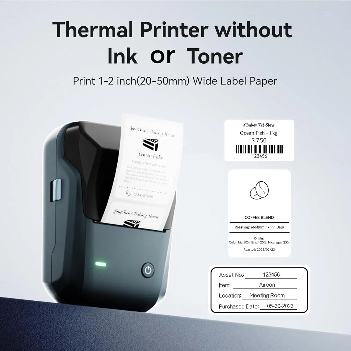 Niimbot B1 Bluetooth Thermal Label Printer – 2 Inch Portable Thermal Label Printer PRIMED